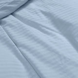 Kensington 1200 Thread Count 100% Cotton Sheet Set Stripe Hotel Grade - Super King - Chambray - Extra Image