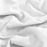 Royal Comfort Flax Linen Blend Sheet Set Bedding Luxury Breathable Ultra Soft - King - White - Close-Up Angle