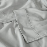 Royal Comfort 600 Thread Count Cooling Ultra Soft Tencel Eucalyptus Sheet Set - Queen - Grey - 45-Degree Angle
