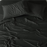 Royal Comfort 600 Thread Count Cooling Ultra Soft Tencel Eucalyptus Sheet Set - Queen - Graphite - 45-Degree Angle