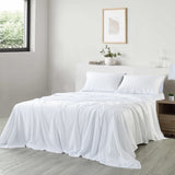 Royal Comfort 600 Thread Count Cooling Ultra Soft Tencel Eucalyptus Sheet Set - King - White - Front View