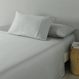 Royal Comfort 600 Thread Count Cooling Ultra Soft Tencel Eucalyptus Sheet Set - King - Grey - Low Angle