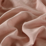 Royal Comfort Hemp Braid Cotton Blend Quilt Cover Set Reverse Stripe Bedding - King - Dusk Pink - Close-Up Angle