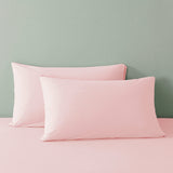 Royal Comfort 100% Jersey Cotton 4 Piece Sheet Set - Queen - Pink Marle - Rear View