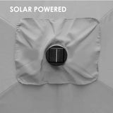 Arcadia Furniture Umbrella 3 Metre Umbrella with Solar LED Lights Garden Yard - Grey - Extra Image