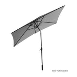 Arcadia Furniture Umbrella 3 Metre Umbrella with Solar LED Lights Garden Yard - Grey - Low Angle