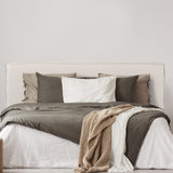 Milano Decor Malaga Natural Bed Head Headboard Bedhead Upholstered - King - Natural - Front View