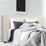 Milano Decor Malaga Natural Bed Head Headboard Bedhead Upholstered - King - Natural - Side View