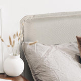 Milano Decor Malaga Natural Bed Head Headboard Bedhead Upholstered - King - Natural - Top-Down View