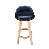 Milano Decor Phoenix Barstool Black Chairs Kitchen Dining Chair Bar Stool - One Pack - Black - Top-Down View