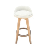 Milano Decor Phoenix Barstool Cream Chairs Kitchen Dining Chair Bar Stool - One Pack - Cream - Top-Down View