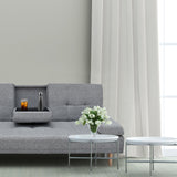 Casa Decor Mendoza 2 in 1 Sofa Bed Couch Grey Pull Down Cupholder 3 Seats Futon - Low Angle