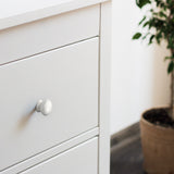 Milano Decor Bedside Table Byron Bay White Storage Cabinet Bedroom - One Pack - White - 45-Degree Angle