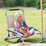 Havana Outdoors Beach Chair 2 Pack Folding Portable Summer Camping Outdoors - Natural - Front View