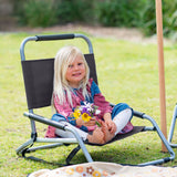 Havana Outdoors Beach Chair 2 Pack Folding Portable Summer Camping Outdoors - Black - Front View