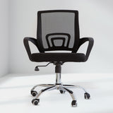 Milano Office Chair Home Computer Work Executive Mesh Adjustable Black - Rear View