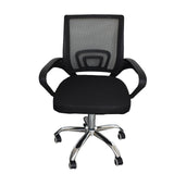 Milano Office Chair Home Computer Work Executive Mesh Adjustable Black - Close-Up Angle