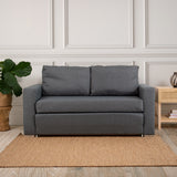 Casa Decor Selena 2 in 1 Sofa Couch Charcoal 2 Seater - Front View