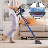 MyGenie H20 PRO Wet Mop 2-IN-1 Cordless Stick Vacuum Cleaner Handheld Recharge - Blue - Side View