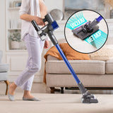 MyGenie H20 PRO Wet Mop 2-IN-1 Cordless Stick Vacuum Cleaner Handheld Recharge - Blue - Top-Down View