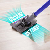 MyGenie H20 PRO Wet Mop 2-IN-1 Cordless Stick Vacuum Cleaner Handheld Recharge - Blue - 45-Degree Angle