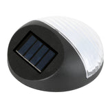 Utmark 8 Pack Round Solar LED Solar Fence Lights Outdoor Lighting Pathway Wall - Close-Up Angle