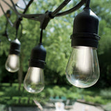 Milano Decor Edison Globe Solar Powered Lamp String Lights - White - 20 Lights - Front View