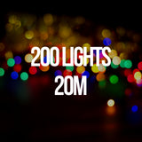 Milano Decor Solar Powered Outdoor Fairy Lights - Multicoloured - 200 Lights - Extra Image