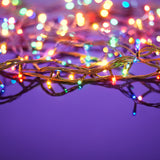 Milano Decor Solar Powered Outdoor Fairy Lights - Multicoloured - 200 Lights - Close-Up Angle
