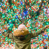 Milano Decor Solar Powered Outdoor Fairy Lights - Multicoloured - 200 Lights - Low Angle