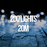 Milano Decor Outdoor LED Plug In Fairy Lights - White - 200 Lights - Extra Image