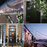Milano Decor Outdoor LED Plug In Fairy Lights - White - 200 Lights - Close-Up Angle