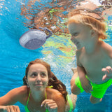 FitSmart Waterproof Bluetooth Speaker Portable Wireless Stereo Sound - Silver - 45-Degree Angle