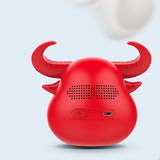 Fitsmart Bluetooth Animal Face Speaker Portable Wireless Stereo Sound - Black - Top-Down View
