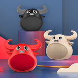 Fitsmart Bluetooth Animal Face Speaker Portable Wireless Stereo Sound - Red - Front View