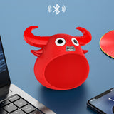 Fitsmart Bluetooth Animal Face Speaker Portable Wireless Stereo Sound - Red - 45-Degree Angle