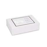 Casa Decor Luxury Satin Pillowcase Twin Pack Size With Gift Box Luxury - White - Top-Down View