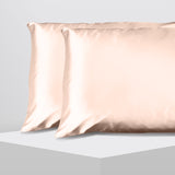 Casa Decor Luxury Satin Pillowcase Twin Pack Size With Gift Box Luxury - Champagne Pink - Side View