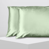Casa Decor Luxury Satin Pillowcase Twin Pack Size With Gift Box Luxury - Sage Green - Side View
