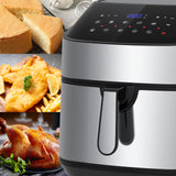 Kitchen Couture 11.5 Litre Air Fryer Multifunctional LCD Digital Display Silver - Close-Up Angle