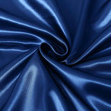 Royal Comfort Satin Sheet Set 3 Piece Fitted Sheet Pillowcase Soft  - Queen - Navy Blue - Top-Down View
