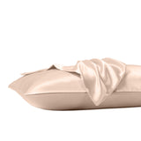 Royal Comfort Satin Sheet Set 3 Piece Fitted Sheet Pillowcase Soft  - King - Champagne Pink - 45-Degree Angle