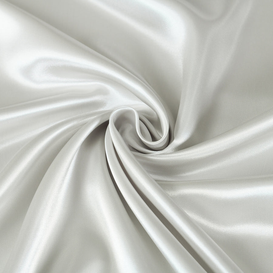 Royal Comfort Satin Sheet Set 3 Piece Fitted Sheet Pillowcase Soft - King - Silver