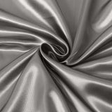 Royal Comfort Satin Sheet Set 3 Piece Fitted Sheet Pillowcase Soft  - King - Charcoal - Top-Down View