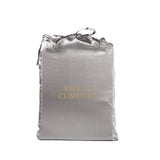 Royal Comfort Satin Sheet Set 3 Piece Fitted Sheet Pillowcase Soft - King - Charcoal