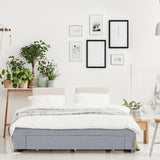 Milano Decor Palermo Bed Base with Drawers Upholstered Fabric Wood Grey - Double - Grey