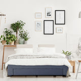 Milano Decor Palermo Bed Base with Drawers Upholstered Fabric Wood Charcoal - King - Charcoal - Rear View