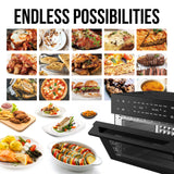 Kitchen Couture 30 Litre Air Fryer Oven 18 Presets 5-in-1 Multifunctional Black - 45-Degree Angle