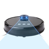 MyGenie Laser Smart Pro IQ 360 Robot Vacuum Cleaner Black WIFI Remote Control - Side View