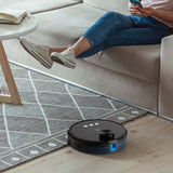 MyGenie Laser Smart Pro IQ 360 Robot Vacuum Cleaner Black WIFI Remote Control - 45-Degree Angle